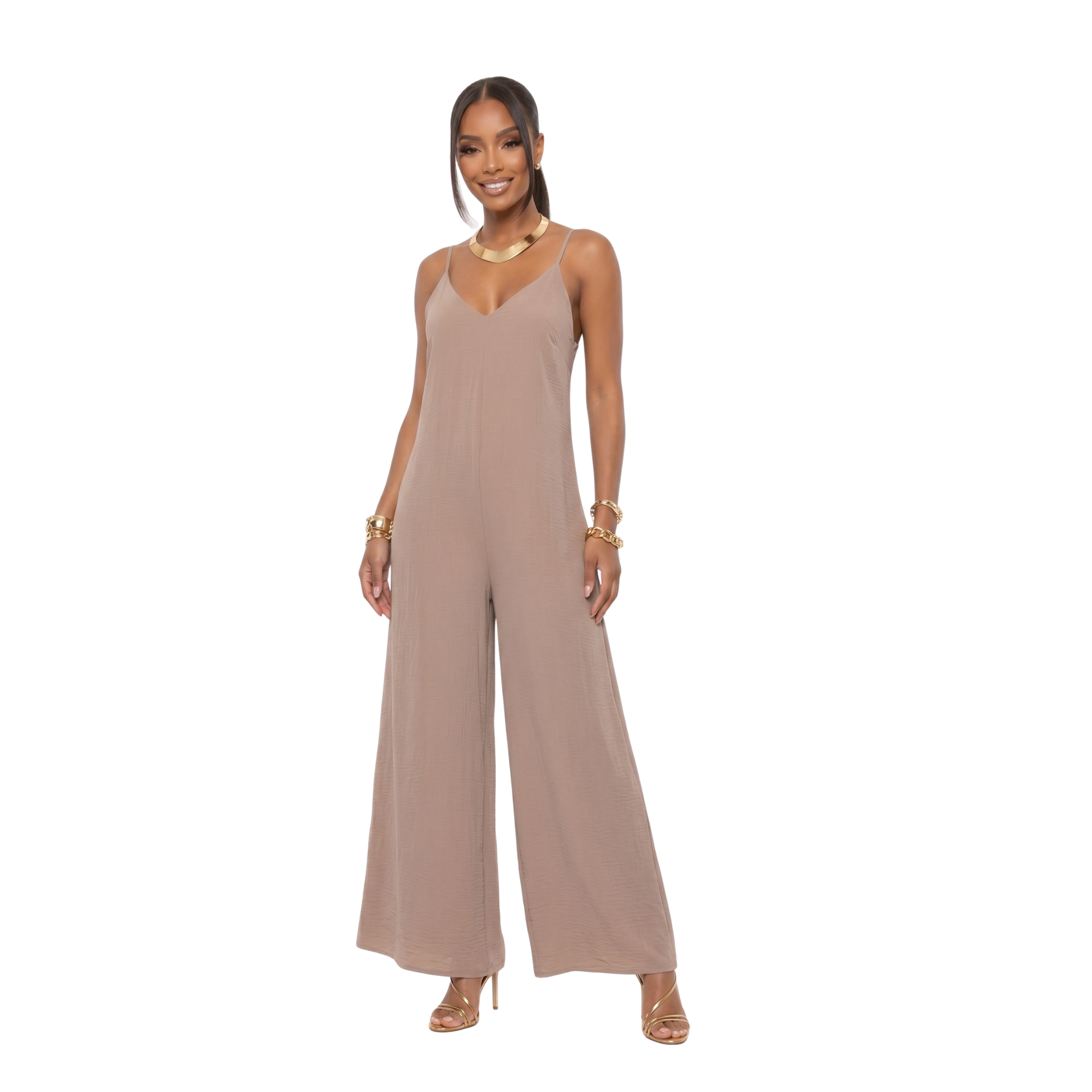 JUMPSUIT PALAZZO EOS - CÁMEL