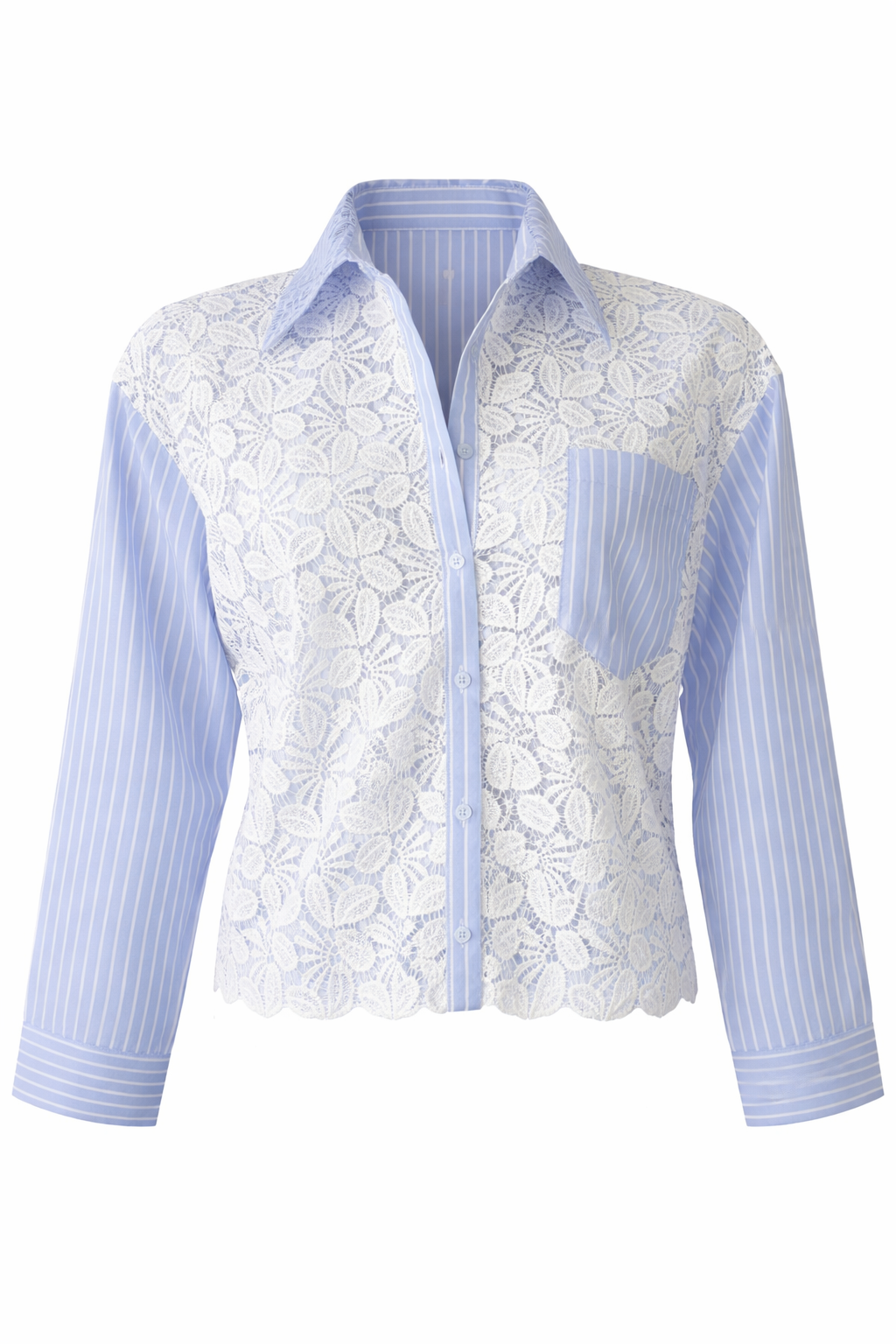 CAMISA PORTOFINO CON DETALLES EN GUIPUR