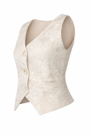 CHALECO CON ENCAJE DELICATTA - BEIGE