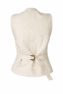 CHALECO CON ENCAJE DELICATTA - BEIGE
