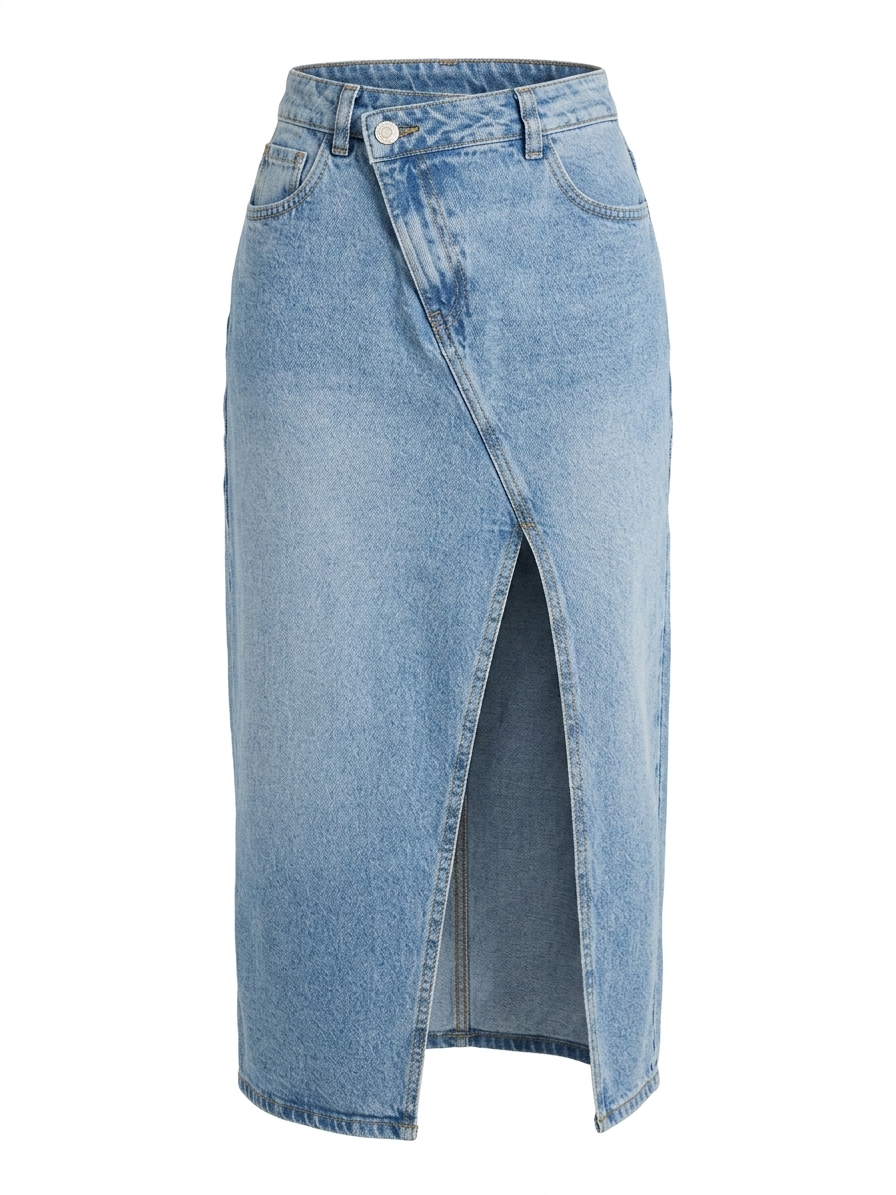 FALDA DENIM ASIMÉTRICA BANTÚ