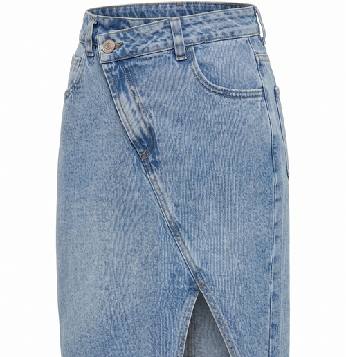 FALDA DENIM ASIMÉTRICA BANTÚ