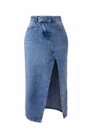 FALDA DENIM ASIMÉTRICA ÉLAN
