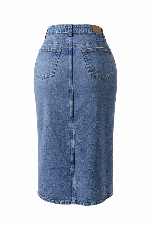 FALDA DENIM ASIMÉTRICA ÉLAN