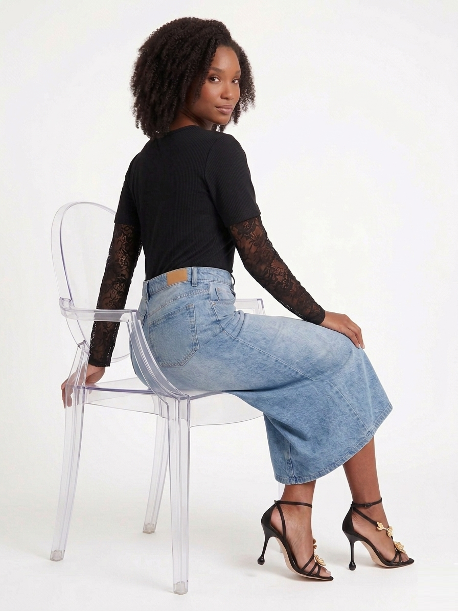 FALDA DENIM ASIMÉTRICA BANTÚ