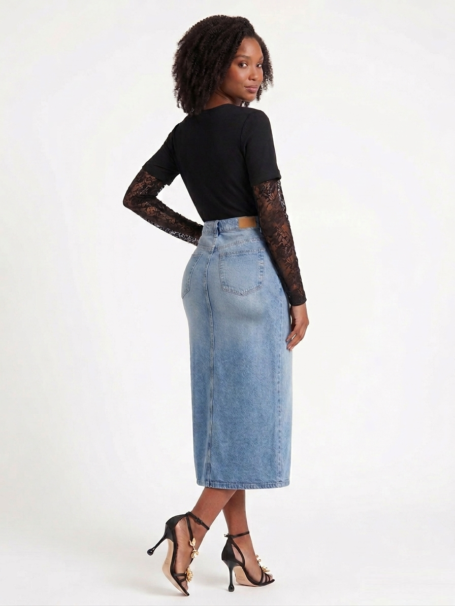FALDA DENIM ASIMÉTRICA BANTÚ