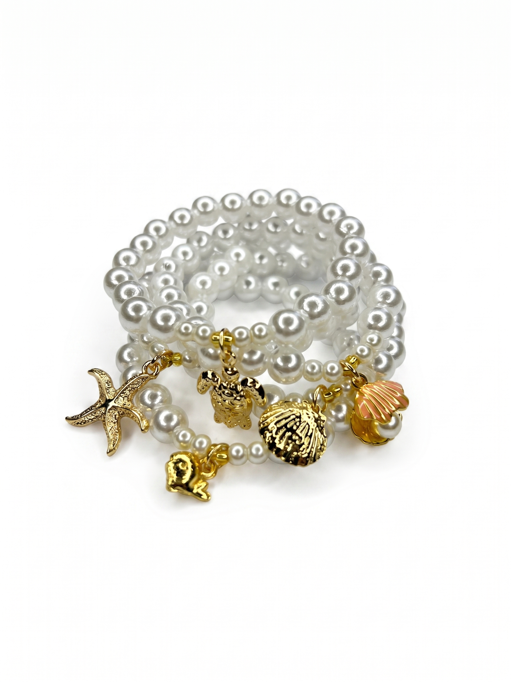 SET x5 PULSERAS - PERLAS DEL MAR