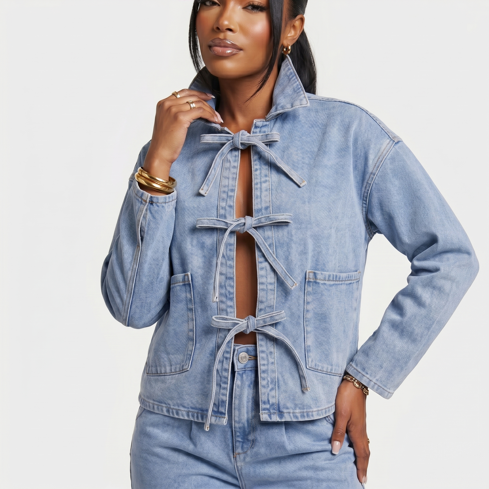 CHAQUETA COQUETTE CHIC - OVERSIZE DENIM