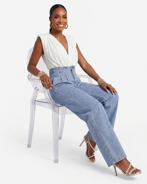 JEAN CONTOUR STRAIGHT - PAPER BAG