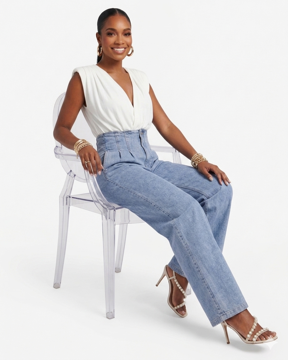 JEAN CONTOUR STRAIGHT - PAPER BAG