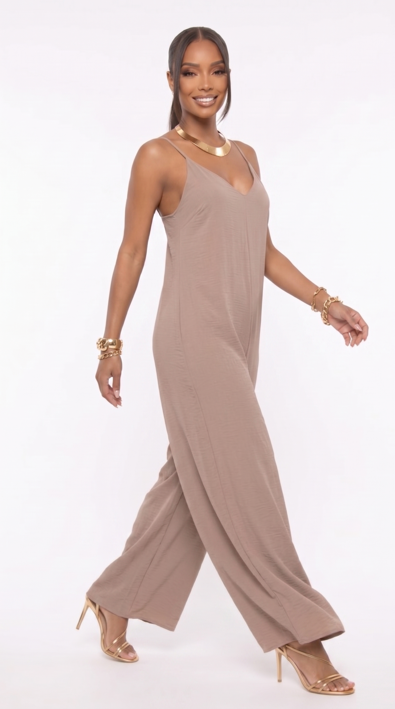 JUMPSUIT PALAZZO EOS - CÁMEL