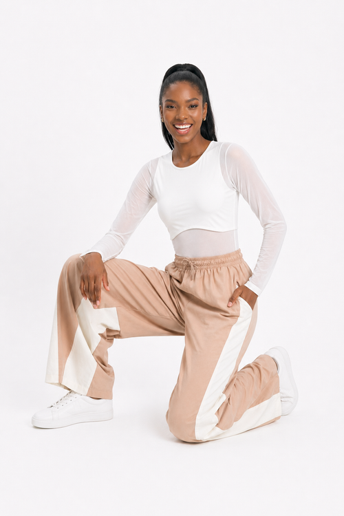 PANTALÓN BOMBAY - BICOLOR MIEL & BEIGE