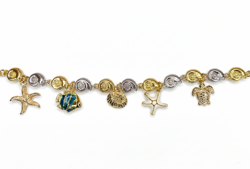 PULSERA CARACOLES DE COLORES