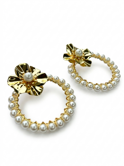 ARETES - FLOR DE PERLAS