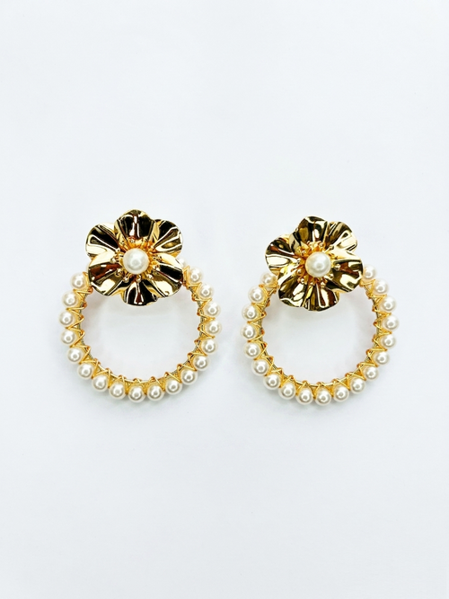 ARETES - FLOR DE PERLAS