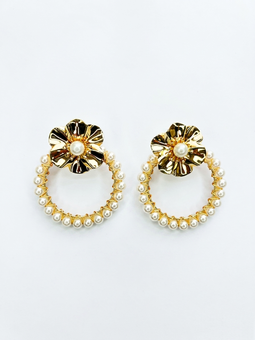 ARETES - FLOR DE PERLAS
