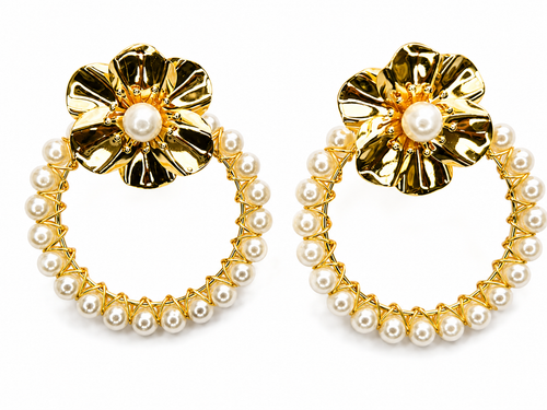 ARETES - FLOR DE PERLAS