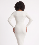 VESTIDO MAXI ACANALADO SINFONÍA - IVORY
