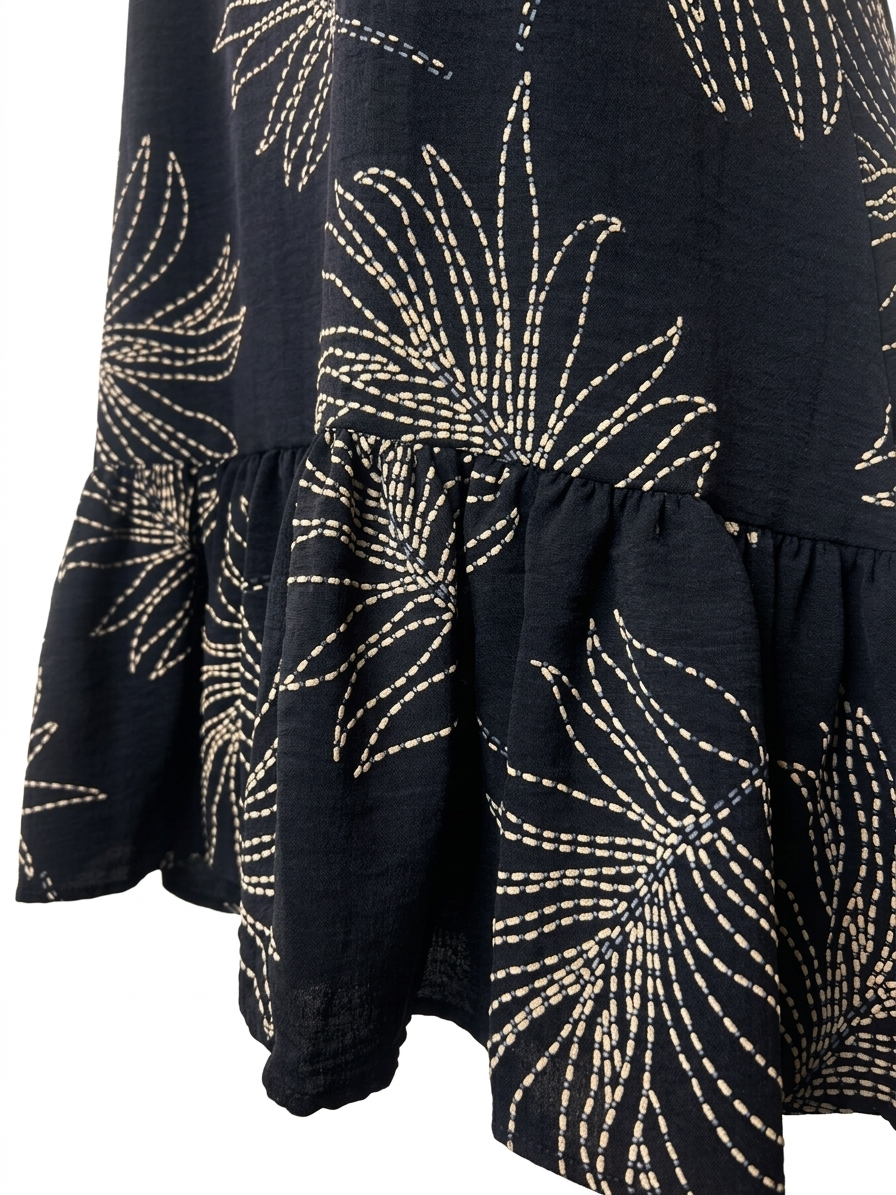VESTIDO TRÓPICO CORTO - NEGRO
