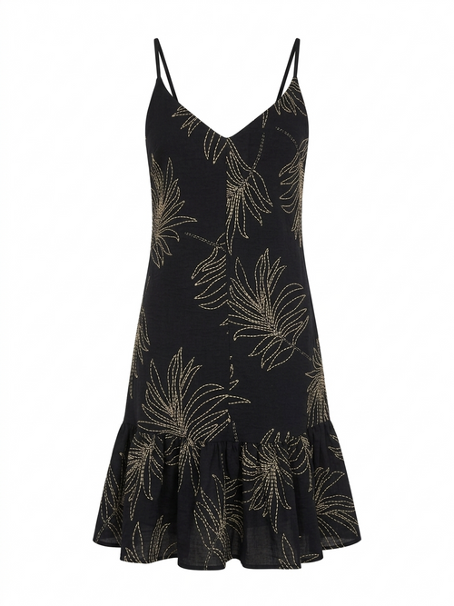 VESTIDO TRÓPICO CORTO - NEGRO