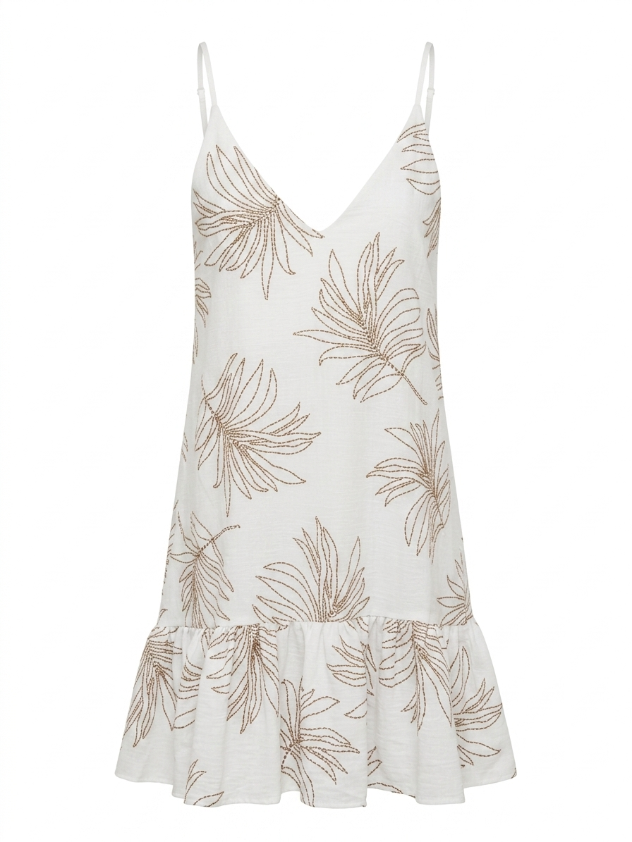 VESTIDO TRÓPICO CORTO - IVORY