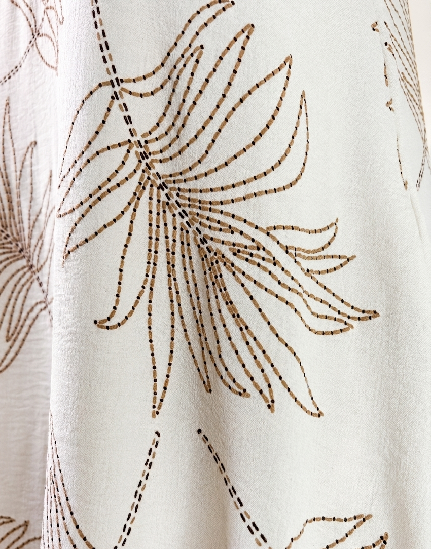 VESTIDO MAXI TRÓPICO - BEIGE