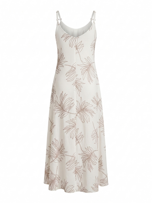 VESTIDO MAXI TRÓPICO - BEIGE