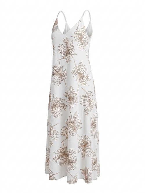 VESTIDO MAXI TRÓPICO - BEIGE