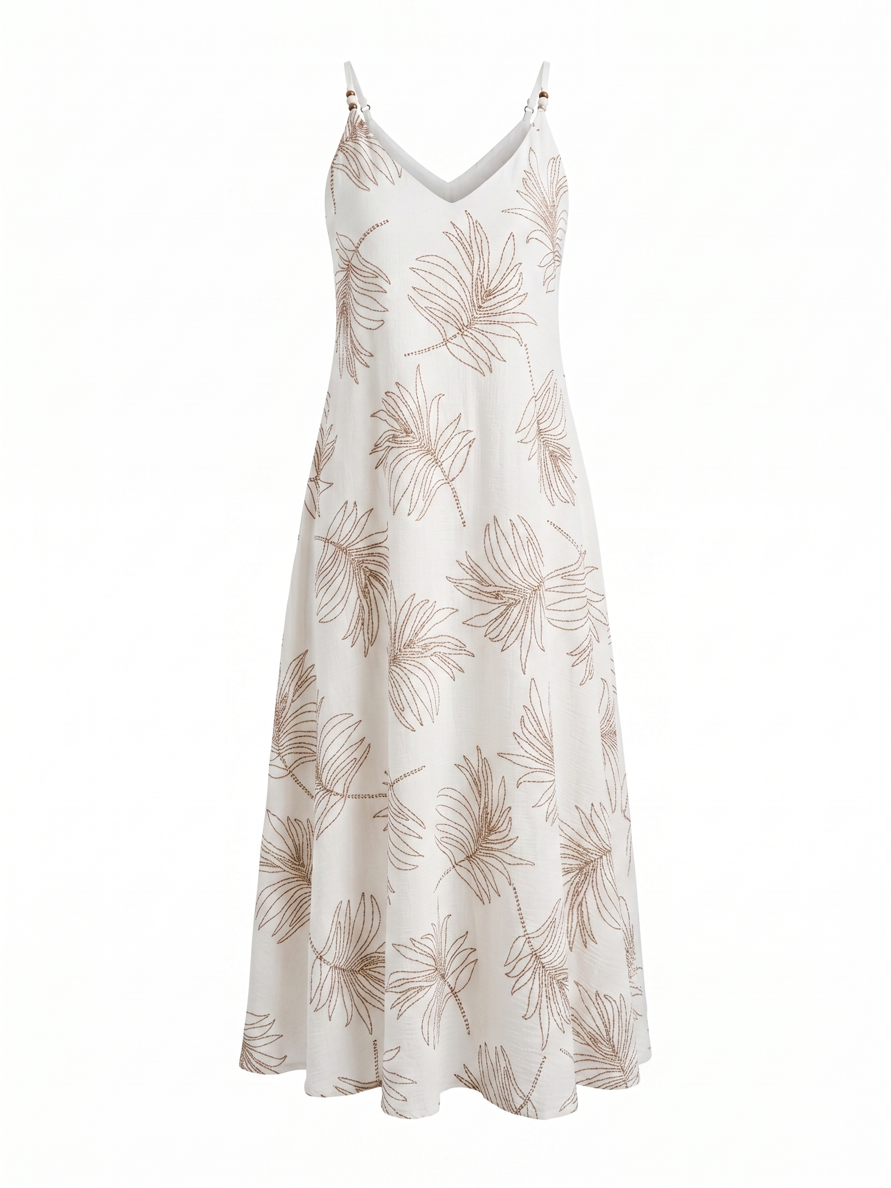 VESTIDO MAXI TRÓPICO - BEIGE