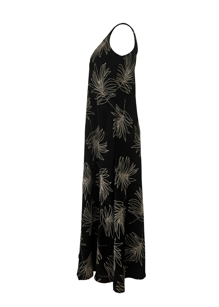 VESTIDO MAXI TRÓPICO - NEGRO