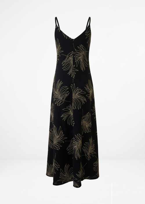 VESTIDO MAXI TRÓPICO - NEGRO